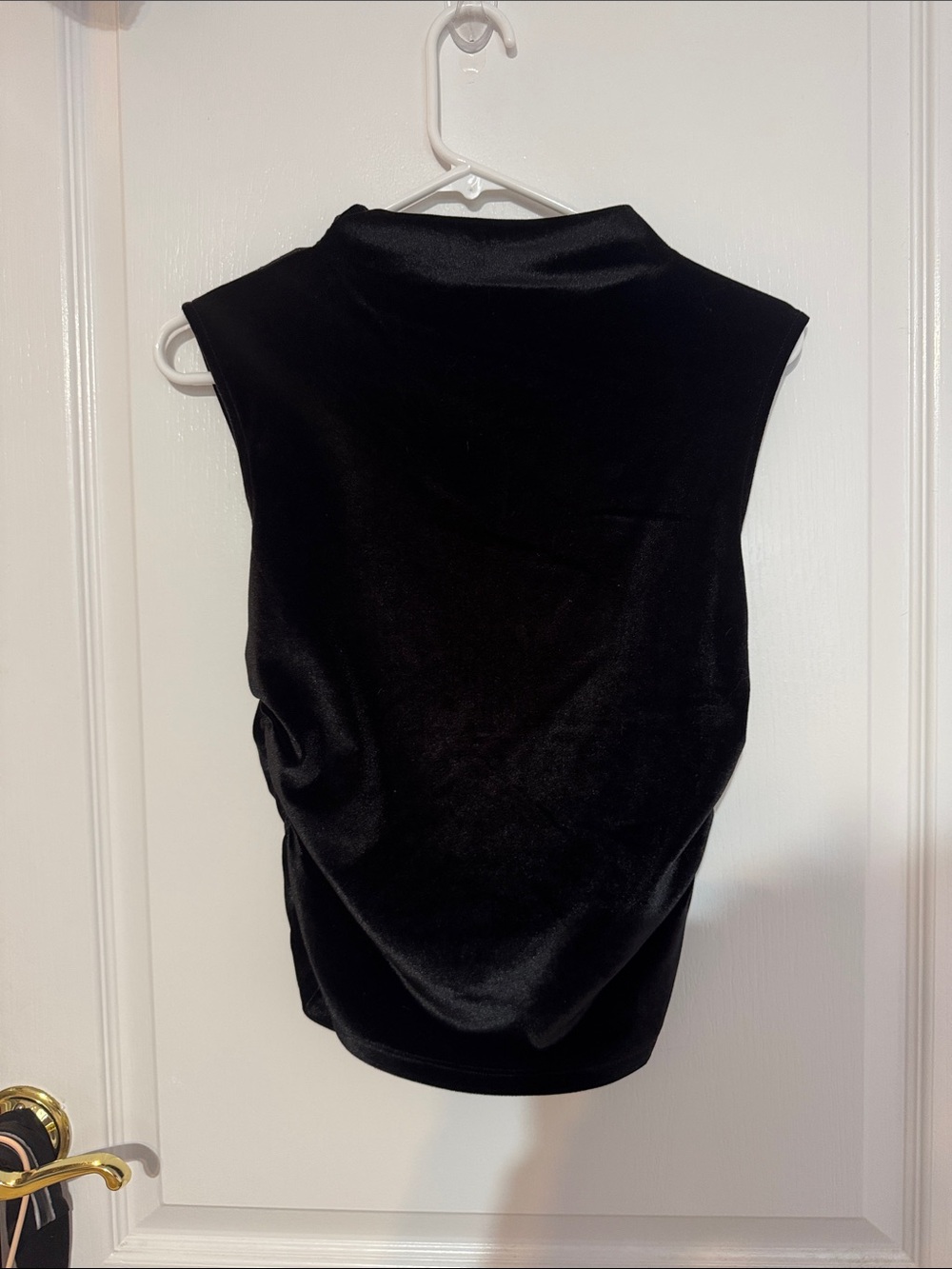 Sleeveless Black Mock-Neck Women’s Top